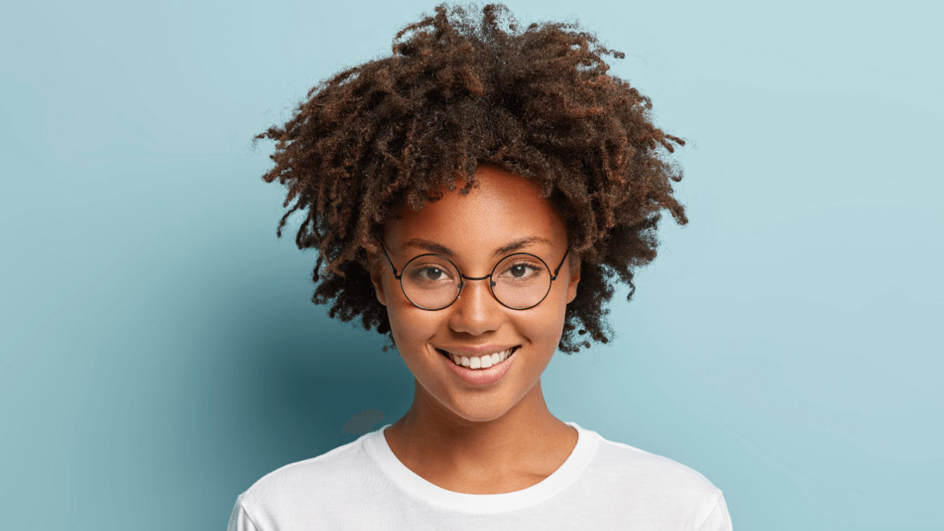 woman in glasses